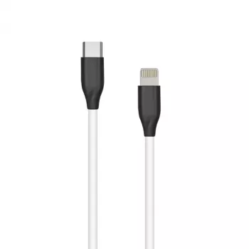 Cavo in silicone USB Type-C - Lightning (bianco, 1 m)