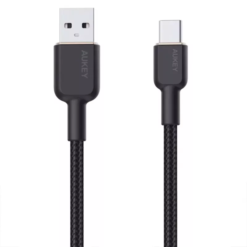 Cavo USB-A a USB-C Aukey CB-NAC1, 1 m, nylon intrecciato, USB PD 60 W, USB 2.0