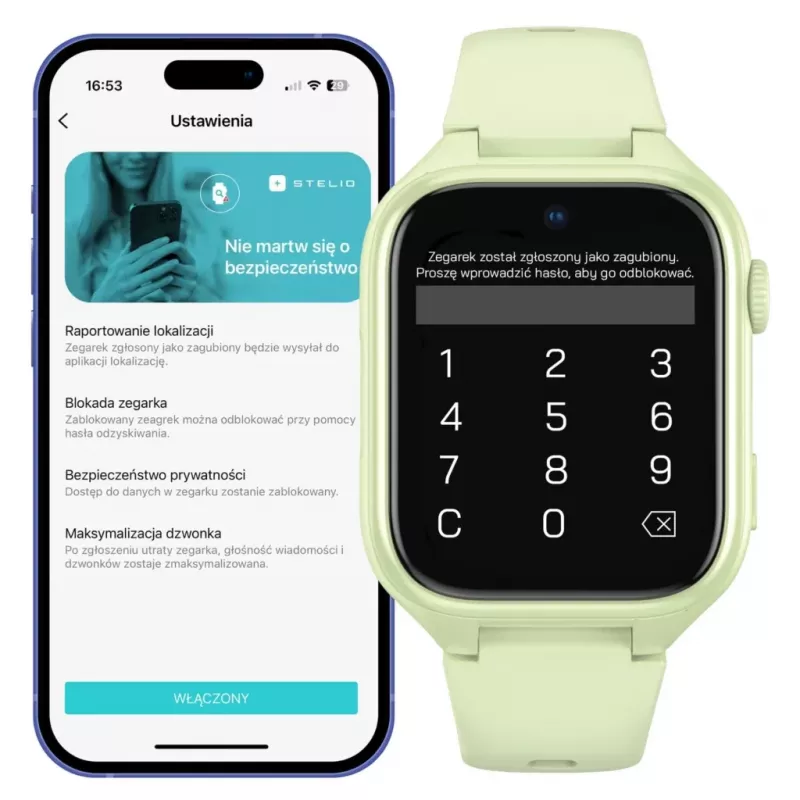 Smartwatch Stelio Junior Pro AI 4G ST-SWJ102-PCH — color pistacchio