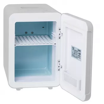 Mini frigorifero Adler AD 8084G — compatto grigio 12V/230V, capacità 4 L, portatile, porta con apertura a destra