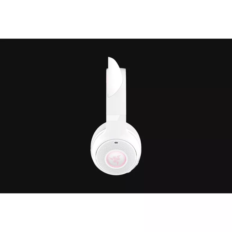 Cuffie da gaming wireless Razer Kraken Kitty V2 BT bianco con Bluetooth, THX Spatial Audio, illuminazione RGB