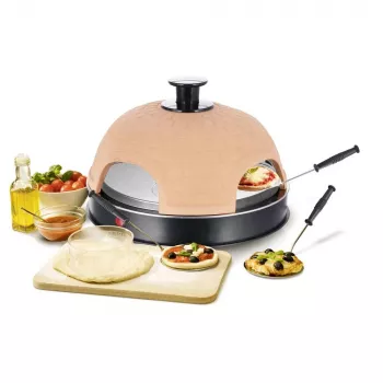 Fornello per pizza Emerio PO-115985 4 pizze 900 W nero arancione