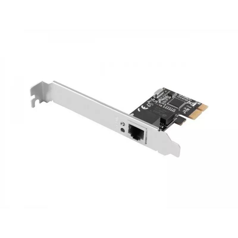 Scheda di rete Ethernet interna LANBERG PCE-1GB-201, PCI Express, 1× RJ-45 Gigabit (1000 Mbit/s), nero