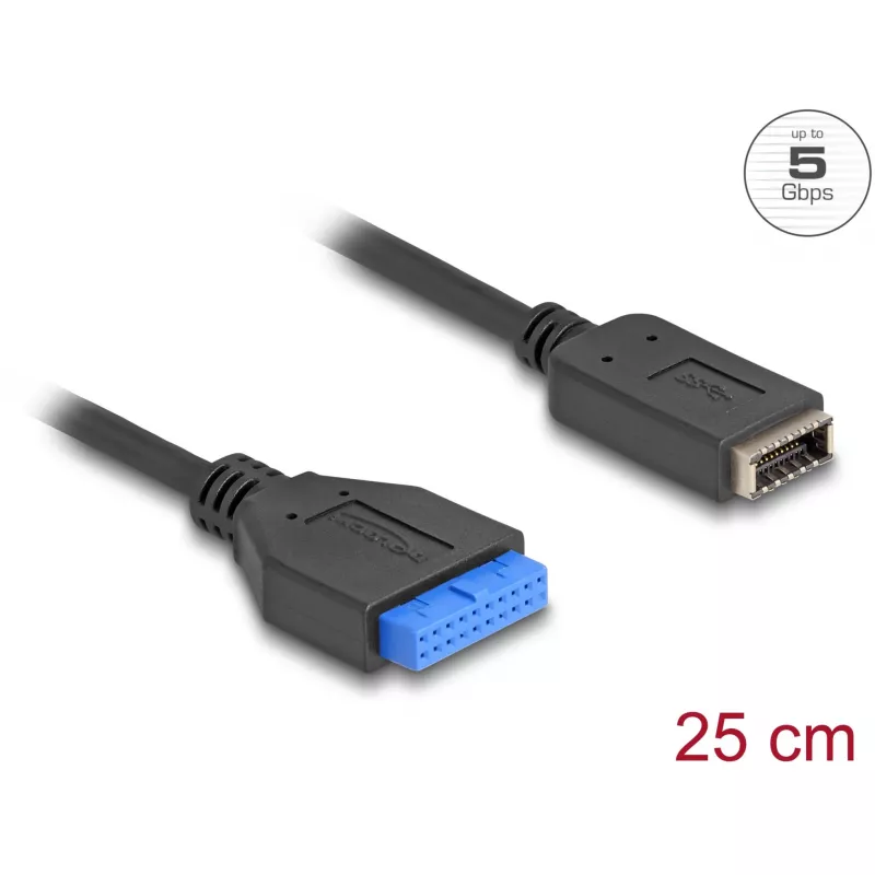 Cavo USB DeLOCK connettore maschio-femmina per USB Type-E Key A interno 25 cm