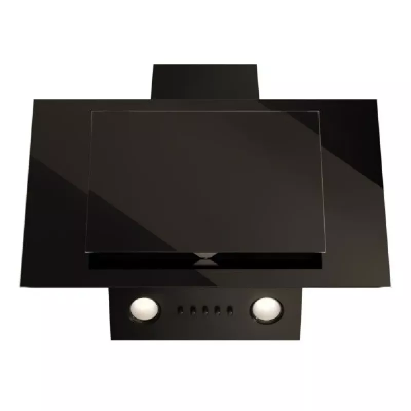 Cappa a parete verticale Eco Duo vetro nero