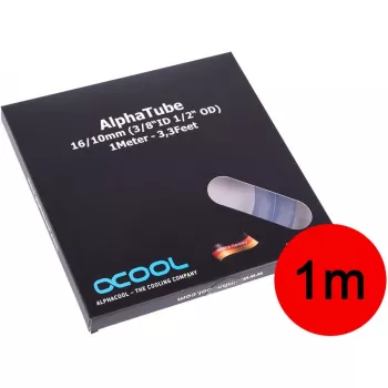 Tubo in PVC trasparente Alphacool 18574 1,6 cm di diametro 100 cm di lunghezza