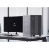 APNX case per PC Midi Tower C1-R-WT-v1 — bianco, supporta ATX/Micro-ATX/Mini-ITX, 3 ventole frontali da 120 mm preinstallate, 3 vani da 3,5