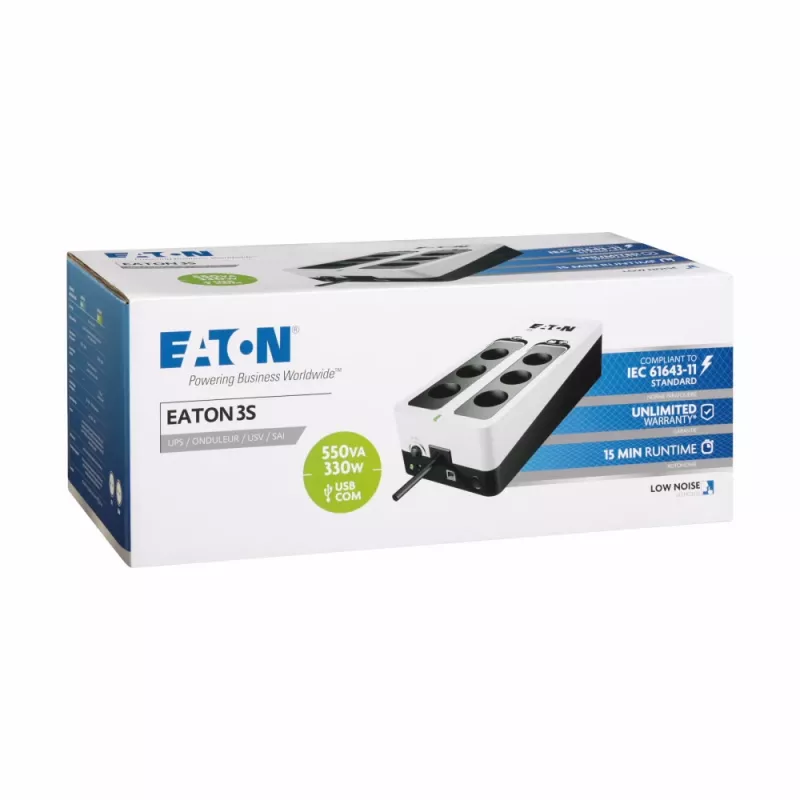 Eaton 3S 550 DIN 0,55 kVA 330 W 6 prese AC