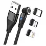 Cavo USB RealPower MagneticCharge3 0,2 m USB A nero ricarica rapida