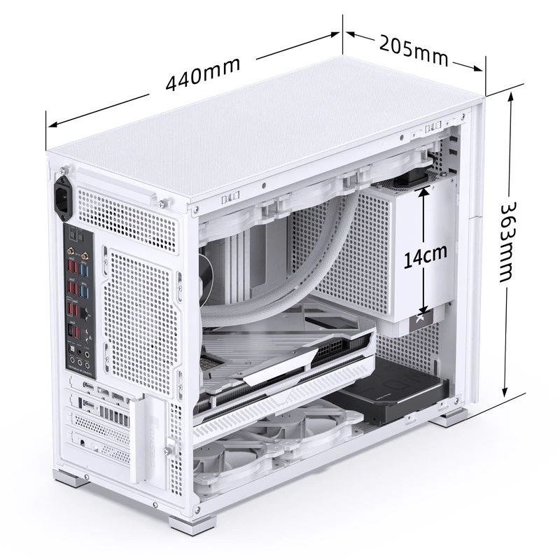 Case PC Jonsbo D31 STD midi tower bianco