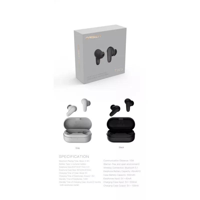 Cuffie in-ear Orsen T3 Bluetooth