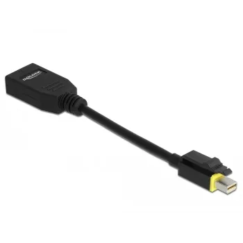 DeLOCK - Adattatore DisplayPort - Mini DisplayPort (M) con blocco a DisplayPort (F) - DisplayPort 1.4 - 15 cm - senza alogeni, supporto 8K - nero (65978)