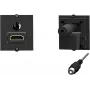 Presa HDMI + 3,5 mm Bachmann 917.189, 1 posto, nero