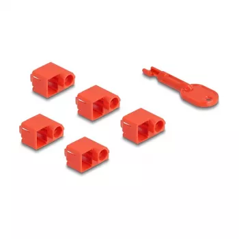 Blocco porte DeLOCK 20929 RJ45 10 pezzi rosso