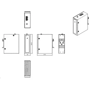 Convertitore DC-DC ALLNET ALL-B101 da 12–24VDC a 48–54VDC, fino a 200W
