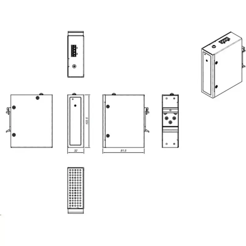 Convertitore DC-DC ALLNET ALL-B101 da 12–24VDC a 48–54VDC, fino a 200W