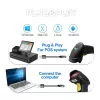 Lettore di codici a barre laser 1D Qoltec | USB | nero