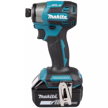 Avvitatore a impulsi Makita DTD173RTJ 18V senza fili, attacco 1/4 di pollice, 3600 giri/min, impugnatura a pistola, Li-Ion