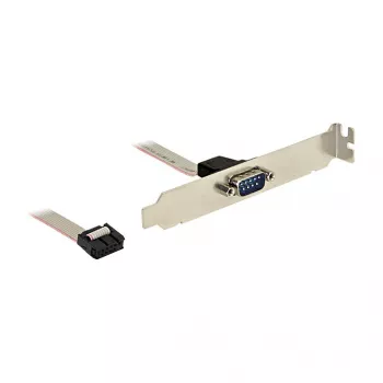 Delock Slot Bracket, 1 x seriale (DB9 maschio) a IDC femmina a 9 pin, Twisted Pinout, 25 cm