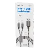 LogiLink CU0202 cavo USB USB 2.0 1,2 m USB A USB C/Micro-USB A grigio