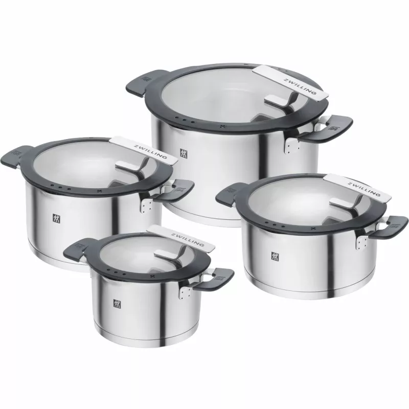 ZWILLING SIMPLIFY 66870-004-0 set di pentole acciaio inox 4 pz. argento nero