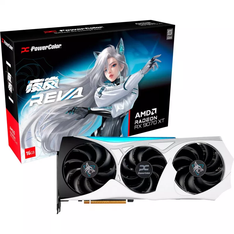 Scheda grafica power color Hellhound RX 9070 XT 16GB OC (RX9070XT 16G-L/OC/REVA)