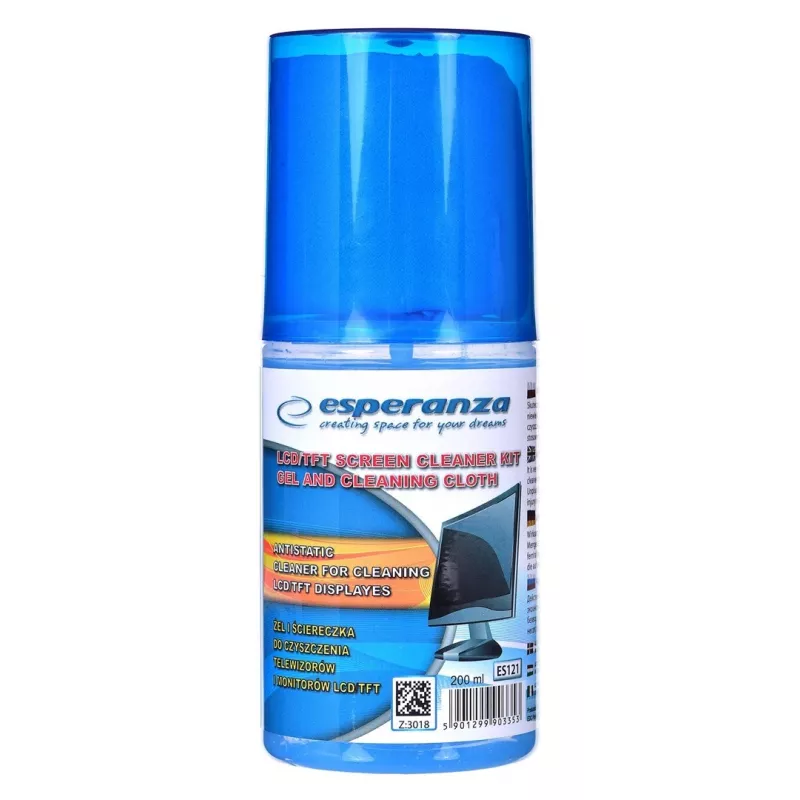 Kit per la pulizia dello schermo ESPERANZA ES121 per LCD/TFT/Plasma, 200 ml