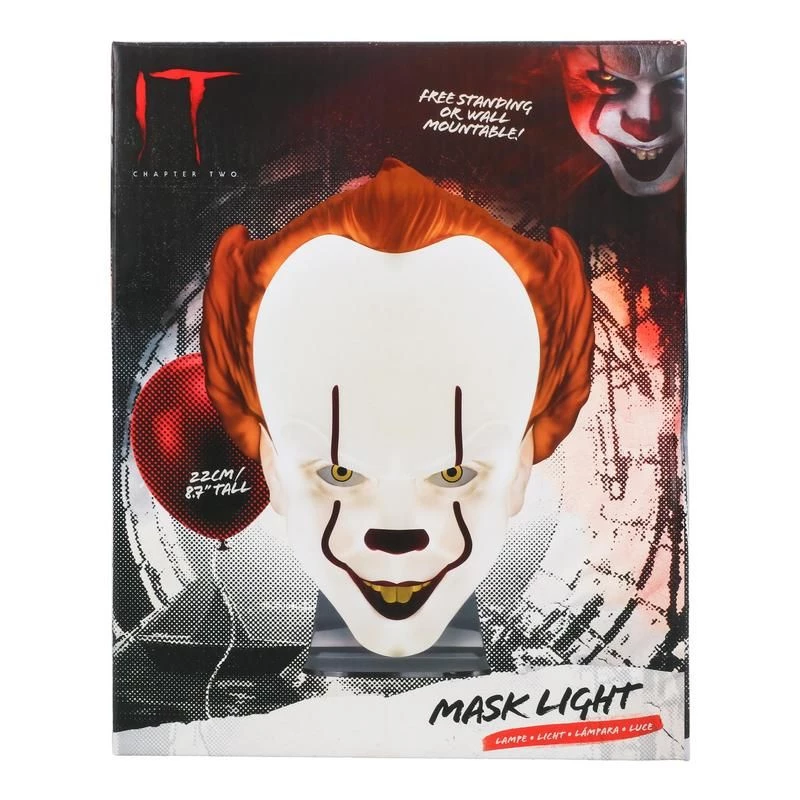 Lampada da tavolo Paladone lampada maschera PP11207ITV2 Pennywise LED, lampada a forma di maschera a tema