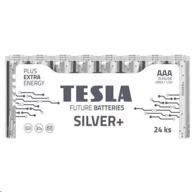 Batterie Tesla AAA Silver+ alcaline LR03 1150 mAh (24 pezzi) (13032410)