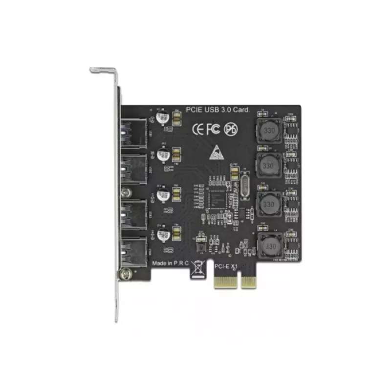 Scheda Delock PCI Express x1 a 4 porte USB Type-A esterne SuperSpeed USB