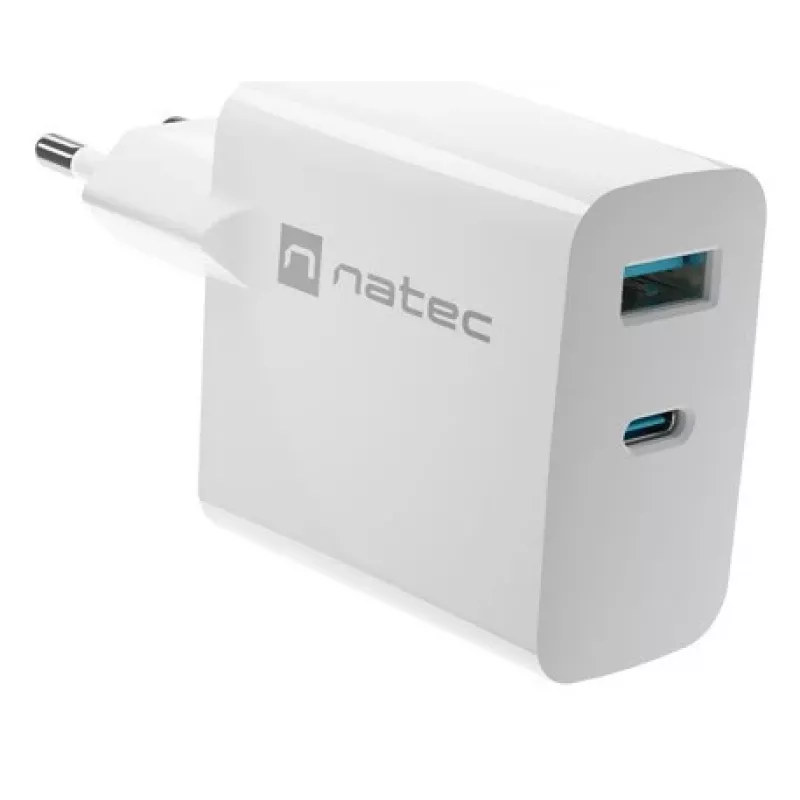 Caricabatterie per dispositivi mobili NATEC NUC-2144 universale bianco AC ricarica rapida per interni