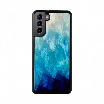 Custodia per smartphone iKins per Samsung Galaxy S21+ – cover posteriore protettiva, blue lake nero