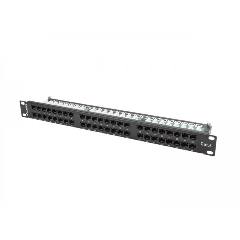 Lanberg PPU6-1048-B - Patch panel - 1U - 19 pollici