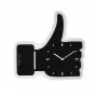 NeXtime orologio da parete 3072zw Thumbs up, 40,5x41 cm, da parete, nero/argento