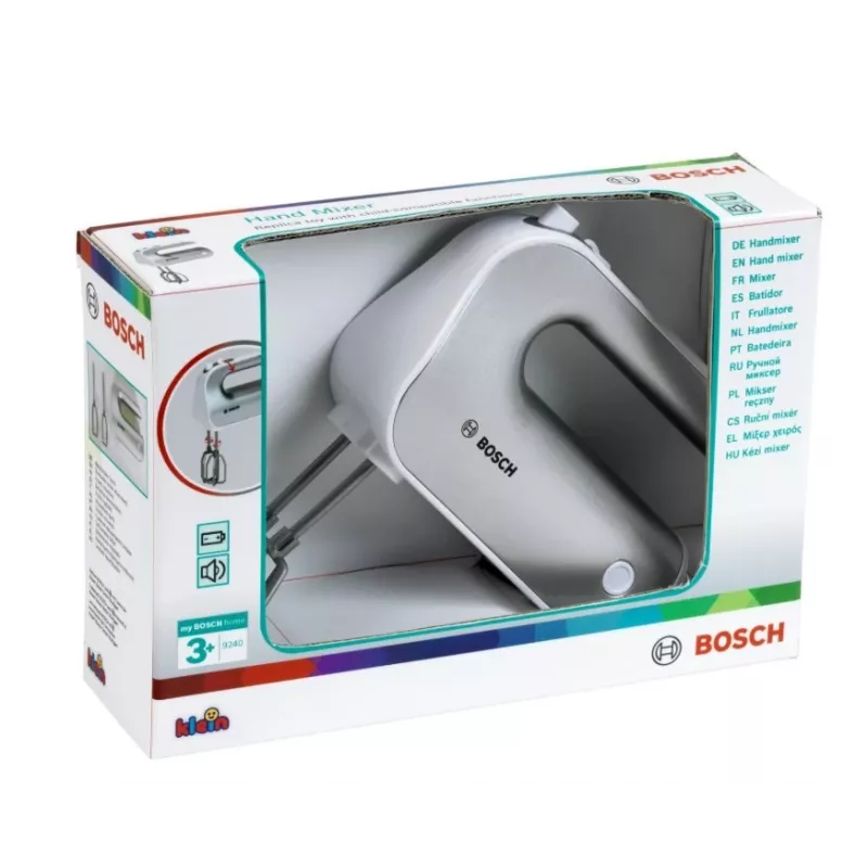 Frullatore da cucina giocattolo KLEIN Mixer Bosch 9240 argento – giocattolo, formato maneggevole per bambini