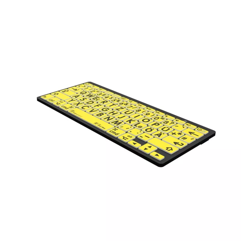 Tastiera Logickeyboard LKB-LPBY-BTON-DE Bluetooth QWERTZ tedesco nero - giallo (LKB-LPBY-BTON-DE)