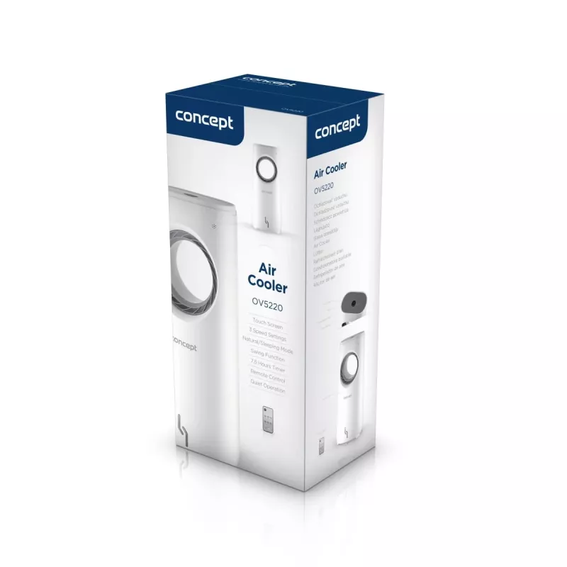 Ventilatore a piantana Concept Solution OV5220 — bianco, 80 W, controllo touch, altezza 805 mm