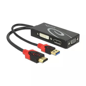 Adattatore per cavo video DeLOCK 62959 HDMI USB DVI-I VGA 0,135 m
