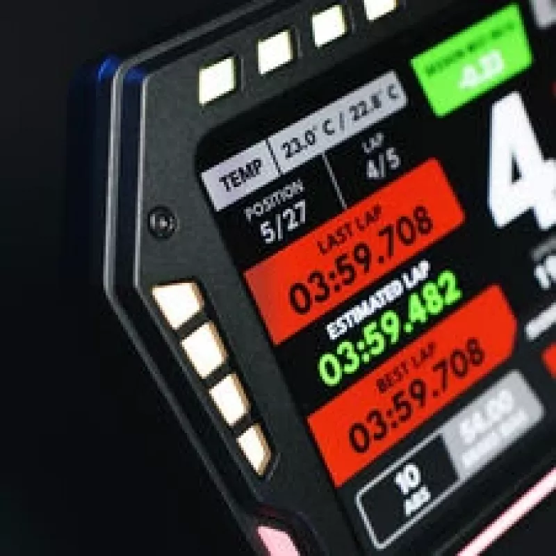 Display SOELPEC XR-7, touchscreen per simracing, telemetria RGB - nero