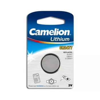Batteria monouso CAMELION CR2477 3V Li-MnO2, altezza 7,7 mm, diametro 24,5 mm, 1 pz.