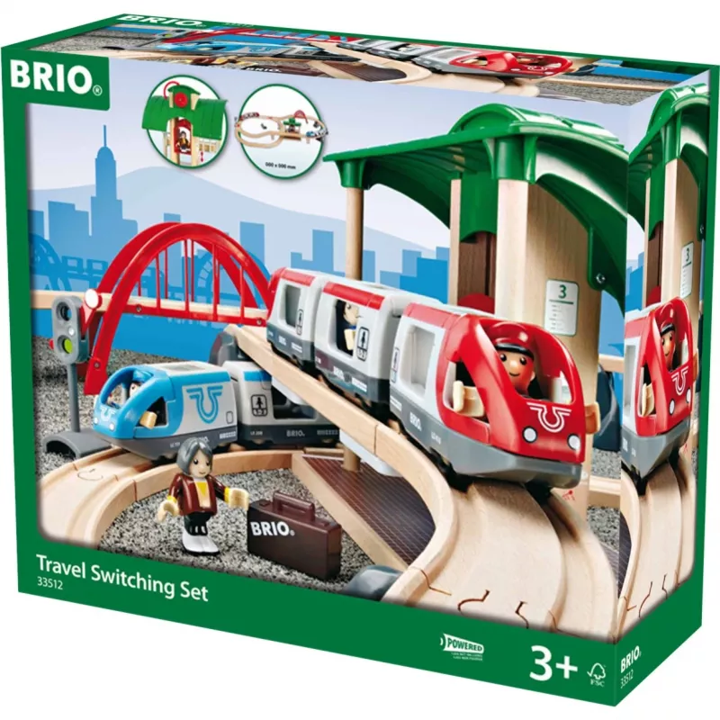 BRIO Ferrovia 33512 Set di binari per cambio treno