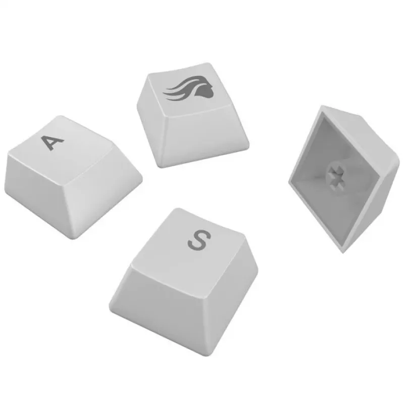 Tasti GLORIOUS GPBT Backlit — PBT bianco, layout ANSI