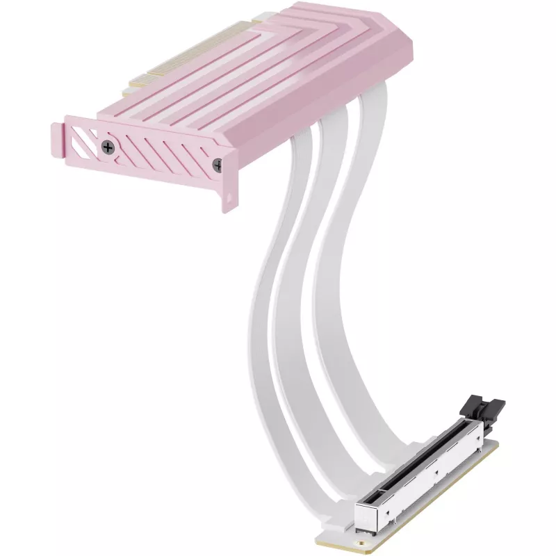 Cavo riser PCIe 5.0 Hyper HYTE ACC-HYTE-PCIE50-SM, 20 cm, rosa/bianco