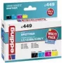 edding cartucce d'inchiostro EDD-449 nero, ciano, magenta, giallo compatibili con brother LC-123BK/C/M/