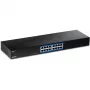 TRENDnet TEG S17 - Switch - 16 x 10/100/1000 - montabile a rack