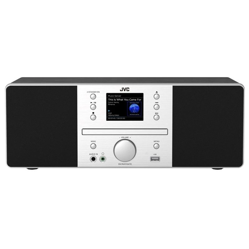 JVC RD-E874B Sistema audio All-in-One, radio Internet/DAB+/FM, CD, Bluetooth, 20 W, nero