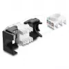 Modulo Keystone DELOCK connettore femmina RJ45 su LSA Cat.6 angolare 45° non schermato nero