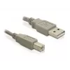 Cavo USB DeLOCK 82216 USB 2.0 3 m USB A USB B grigio