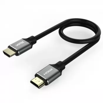 Cavo HDMI Unitek C138W 2 m — HDMI 2.1, 48 Gbit/s, 4K/120Hz, HDR10 e Dolby Vision, ARC, connettori dorati