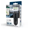 Caricabatterie da auto per dispositivi mobili Gembird TA-UC-AC2PDQC38-CAR-01, USB-C, 38 W, 12-24 V, nero